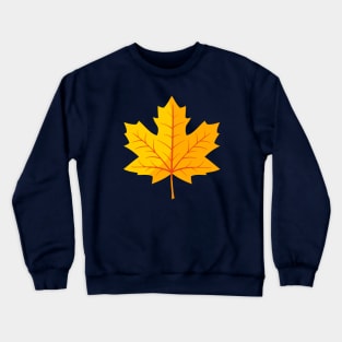 Yellow Autumn Maple Leaf Crewneck Sweatshirt